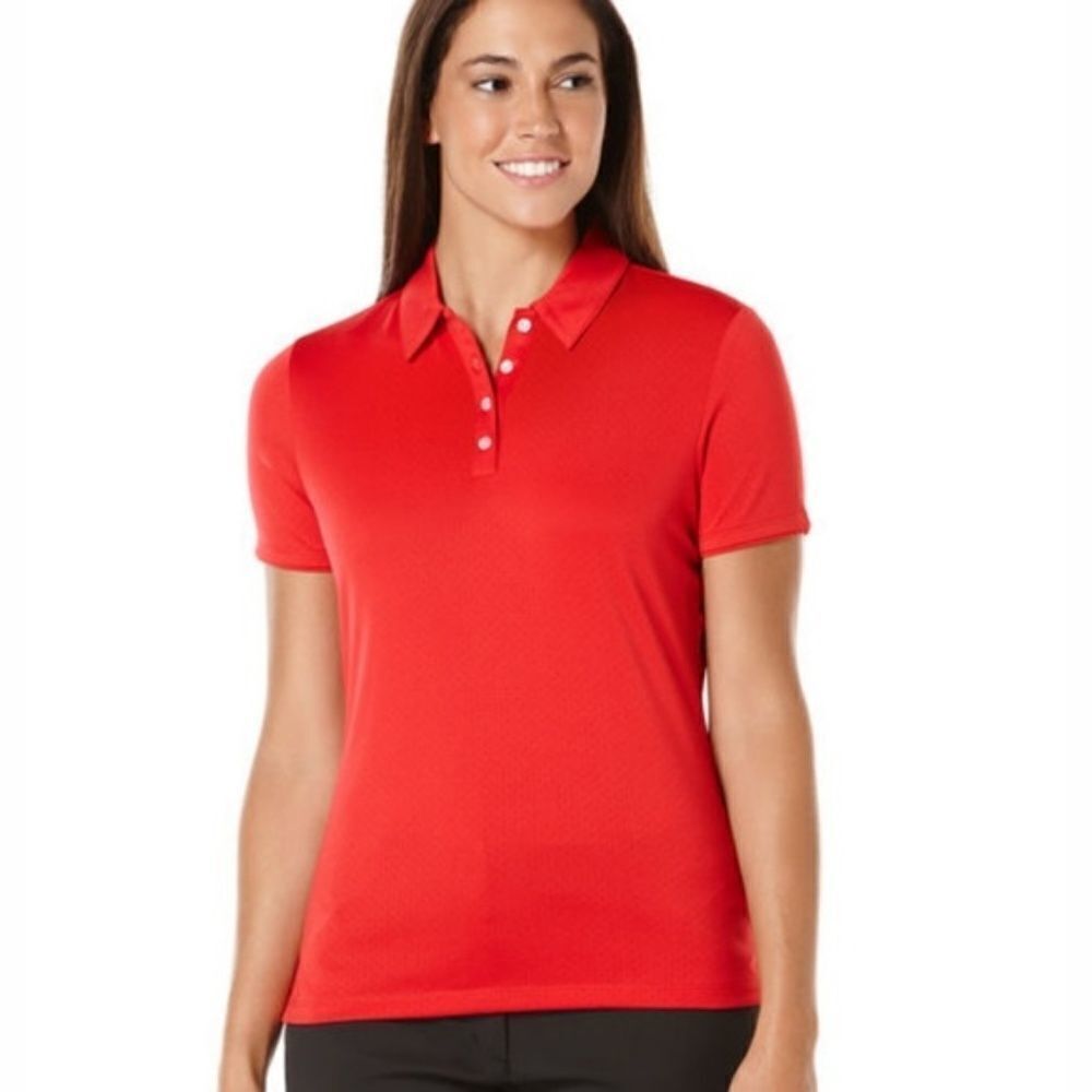 Callaway Red Polyester Polo Shirt (XL)